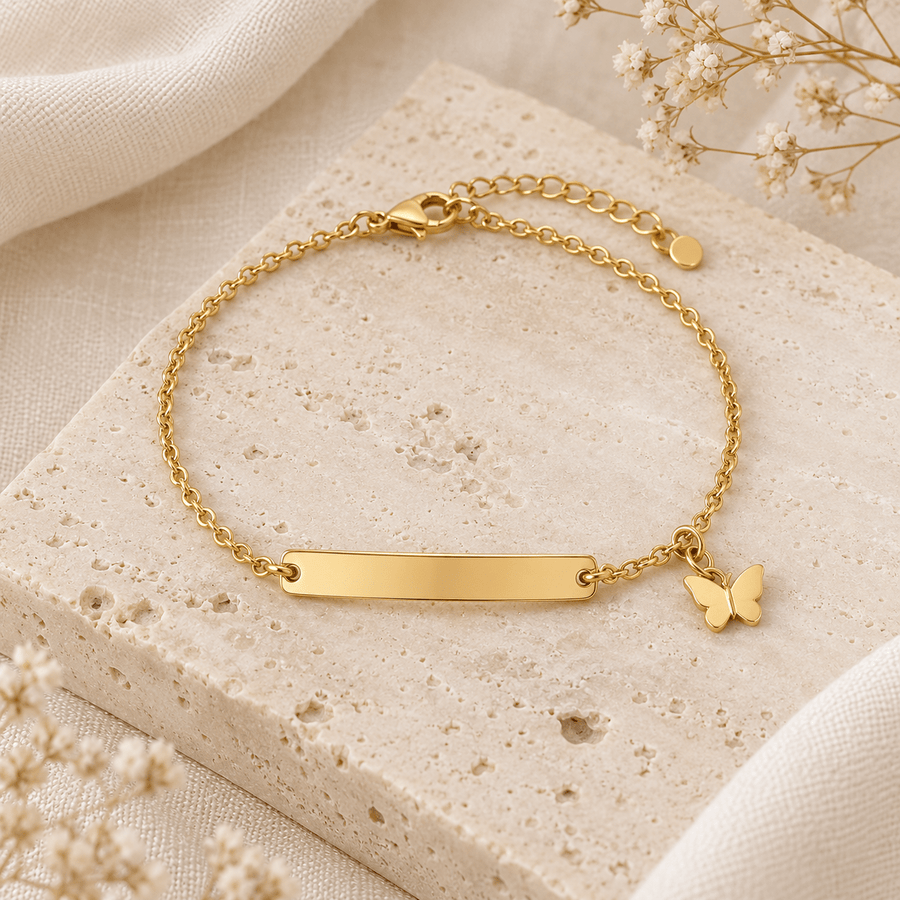 Bracelet Médaille Gravable - Nilaya Jade