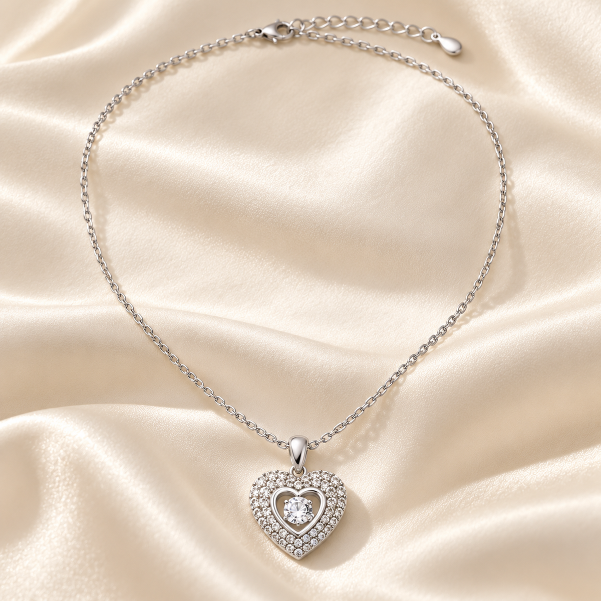 Collier Cœur Éclat — cristal