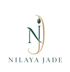 Logo officiel NILAYA JADE avec monogramme NJ, lune dorée et jade vert