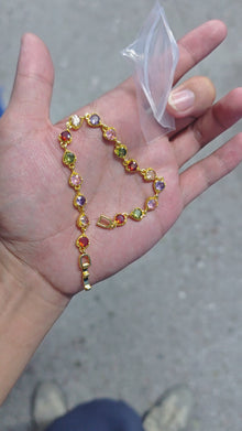 Bracelet Cœurs Précieux aux pierres colorées